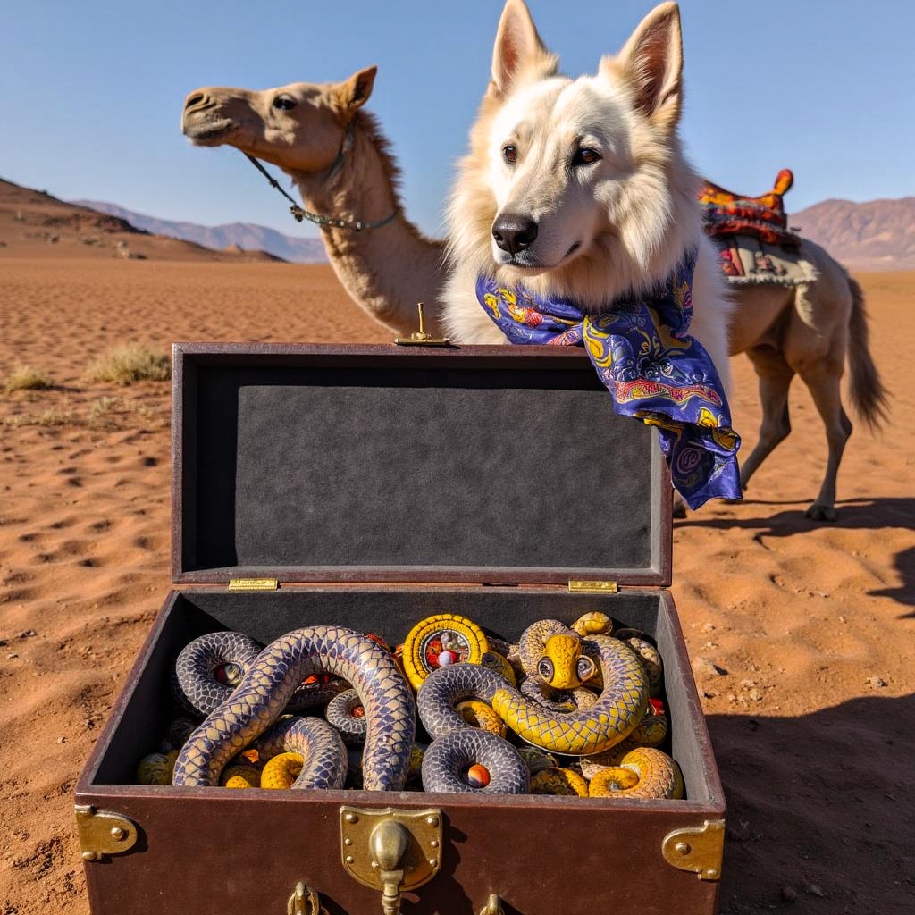 The Silk Road—an ancient trade network linking East and West—carried silk, spices, and stories, weaving cultures together under the watchful eyes of stars. From desert sands to mountain peaks, Ulisse guards the treasures of the Year of the Snake.